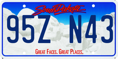 SD license plate 95ZN43