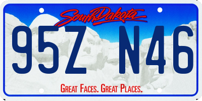 SD license plate 95ZN46