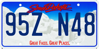 SD license plate 95ZN48