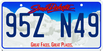 SD license plate 95ZN49