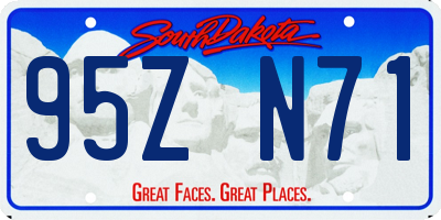 SD license plate 95ZN71