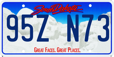 SD license plate 95ZN73
