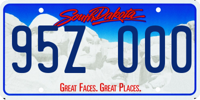 SD license plate 95ZO00