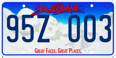 SD license plate 95ZO03
