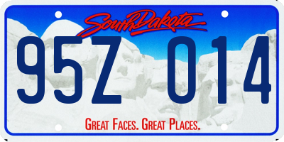 SD license plate 95ZO14