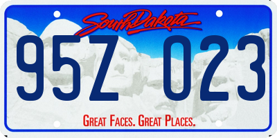 SD license plate 95ZO23