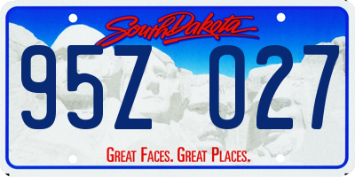 SD license plate 95ZO27