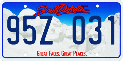 SD license plate 95ZO31