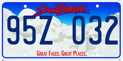 SD license plate 95ZO32