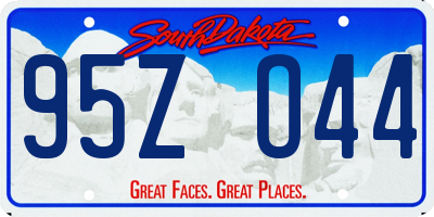 SD license plate 95ZO44