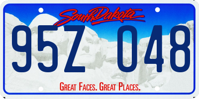 SD license plate 95ZO48