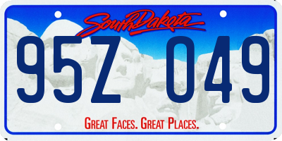 SD license plate 95ZO49