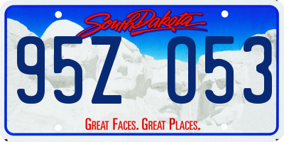SD license plate 95ZO53
