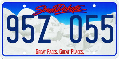 SD license plate 95ZO55