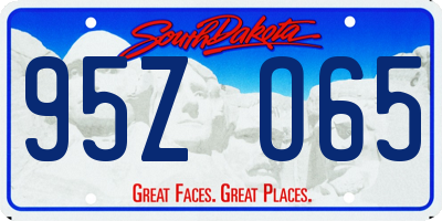 SD license plate 95ZO65