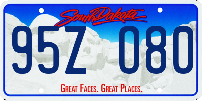 SD license plate 95ZO80