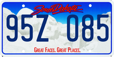 SD license plate 95ZO85