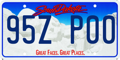 SD license plate 95ZP00