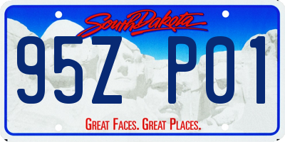 SD license plate 95ZP01