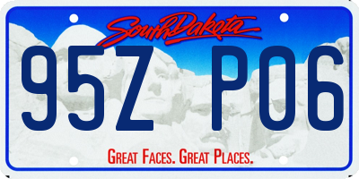 SD license plate 95ZP06