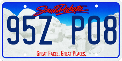 SD license plate 95ZP08