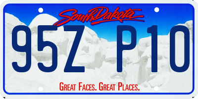 SD license plate 95ZP10