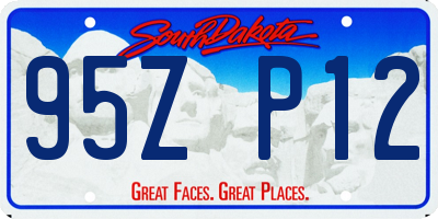 SD license plate 95ZP12