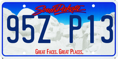 SD license plate 95ZP13