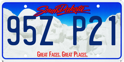 SD license plate 95ZP21
