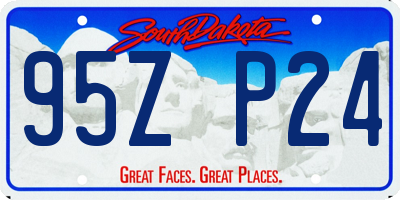 SD license plate 95ZP24
