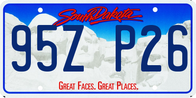 SD license plate 95ZP26