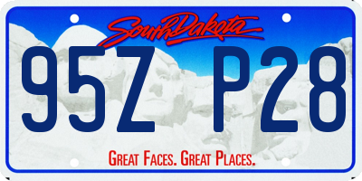 SD license plate 95ZP28