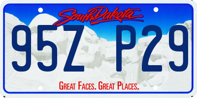 SD license plate 95ZP29