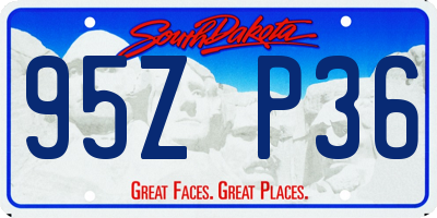 SD license plate 95ZP36