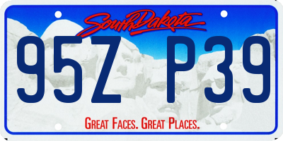 SD license plate 95ZP39