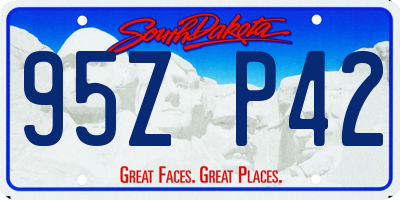 SD license plate 95ZP42