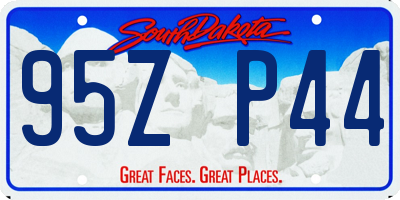 SD license plate 95ZP44
