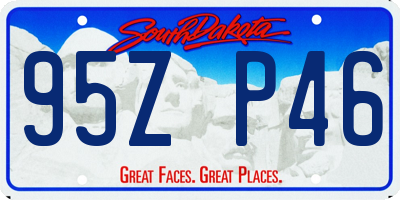 SD license plate 95ZP46