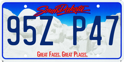 SD license plate 95ZP47