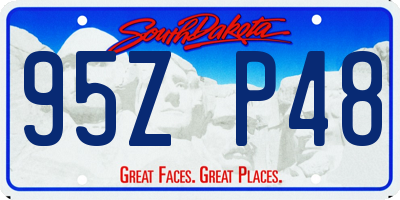 SD license plate 95ZP48