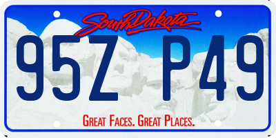 SD license plate 95ZP49