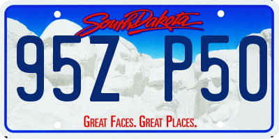 SD license plate 95ZP50