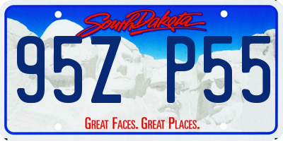 SD license plate 95ZP55