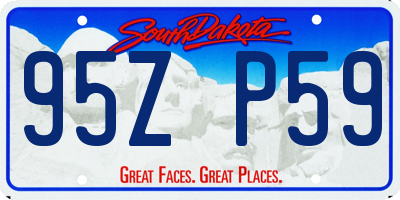 SD license plate 95ZP59