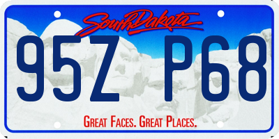 SD license plate 95ZP68