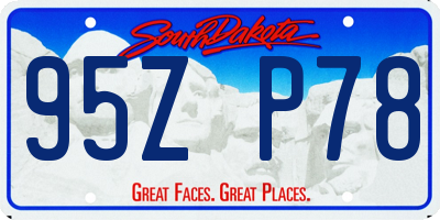 SD license plate 95ZP78