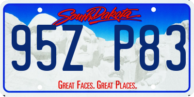 SD license plate 95ZP83