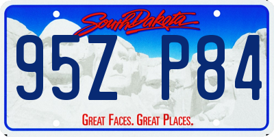SD license plate 95ZP84