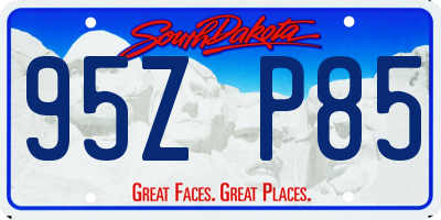 SD license plate 95ZP85