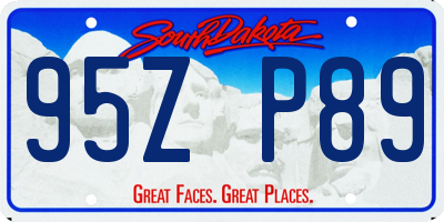 SD license plate 95ZP89